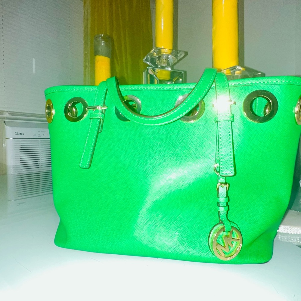Michael Kors Vibrant Green Tote